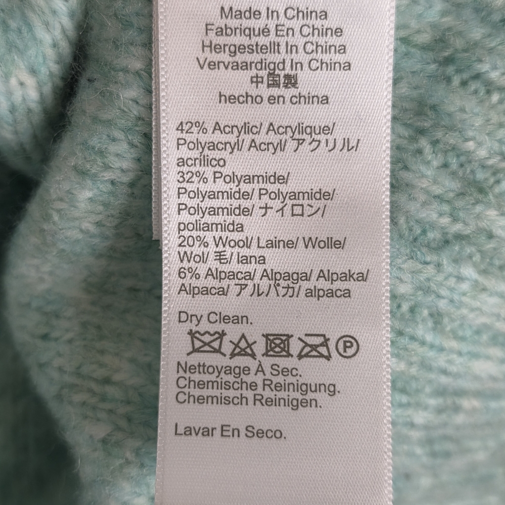 J.Crew Wintergreen Honeycomb Wool Alpaca Blend Balloon-sleeve Sweater Size XS - Picture 11 of 11